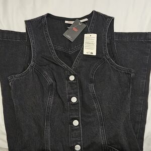 Levi's Black Denim Dress With Pockets XS